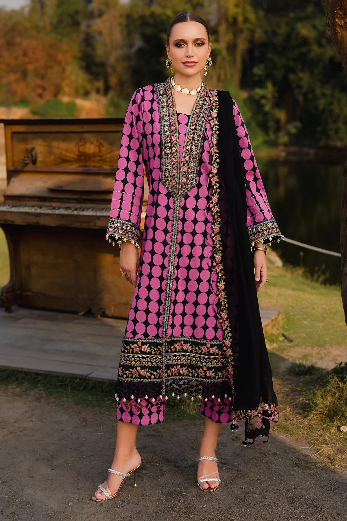 CHARIZMA QARA | 3-PC Unstitched Festive Edit Lawn Collection