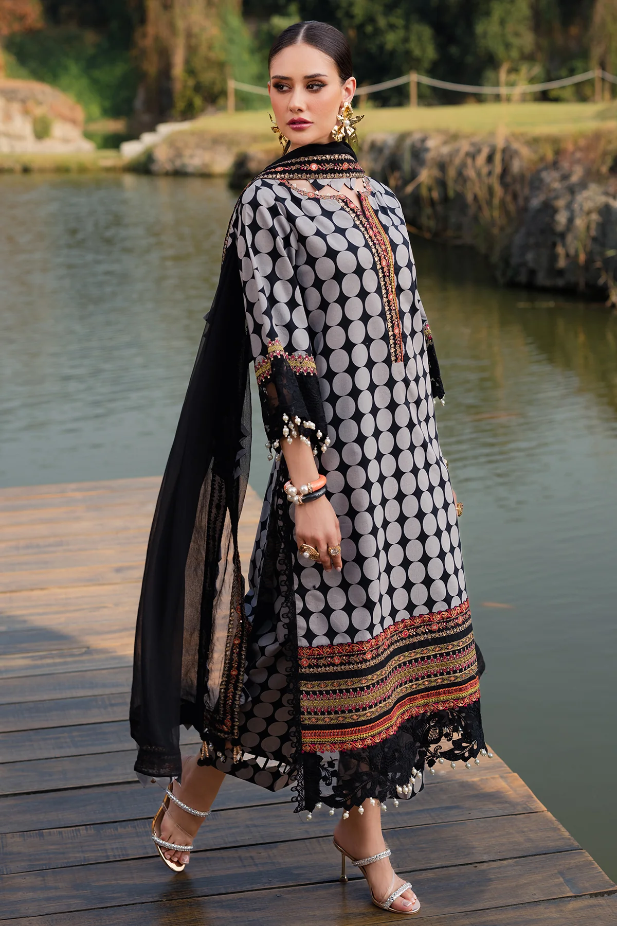 CHARIZMA QARA | 3-PC Unstitched Festive Edit Lawn Collection