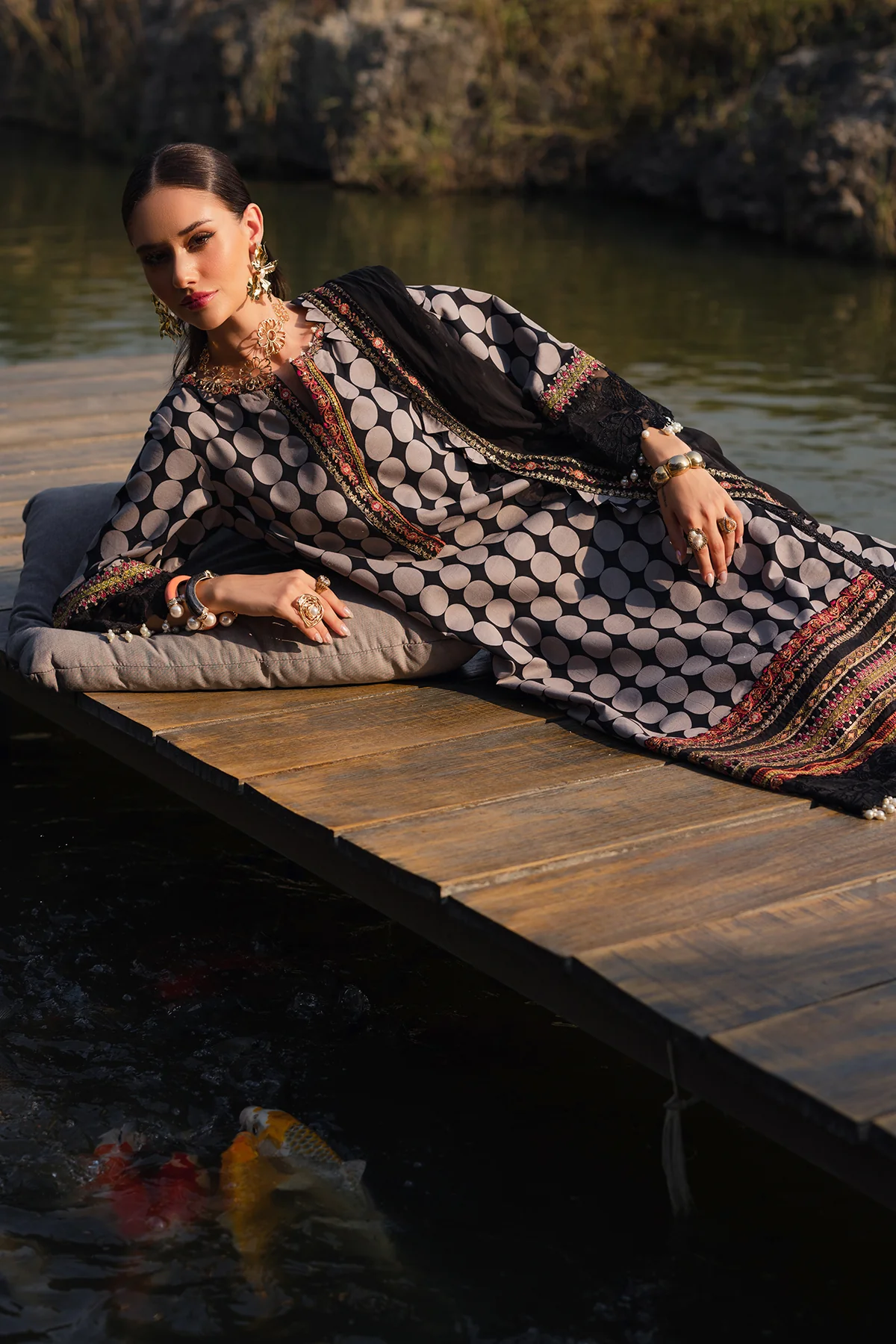 CHARIZMA QARA | 3-PC Unstitched Festive Edit Lawn Collection