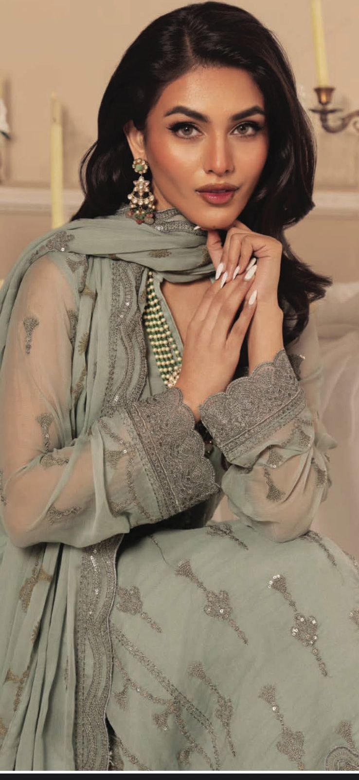 Mehfil Collection’s Unstitched 3-piece suit (001)