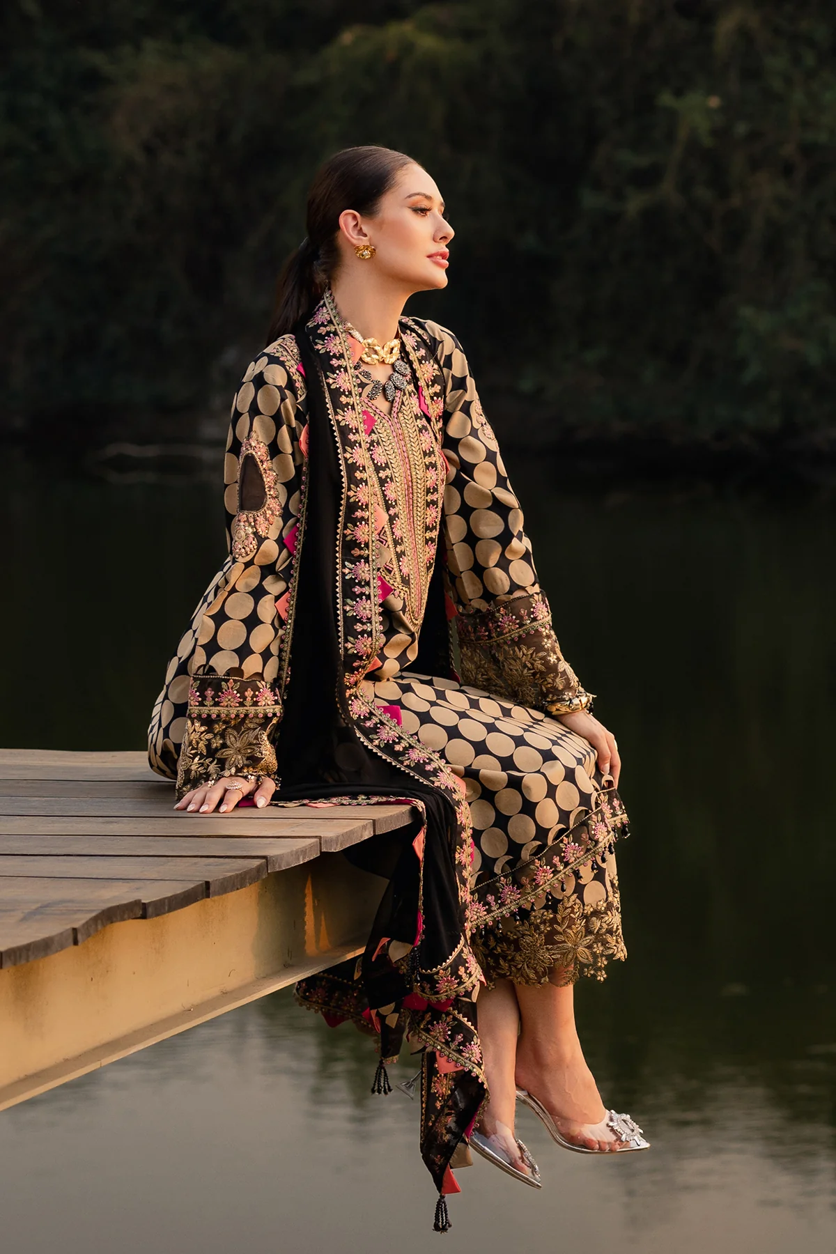 CHARIZMA QARA | 3-PC Unstitched Festive Edit Lawn Collection